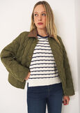 Glossy quilted jacket VERDE ALGA Woman image number 3