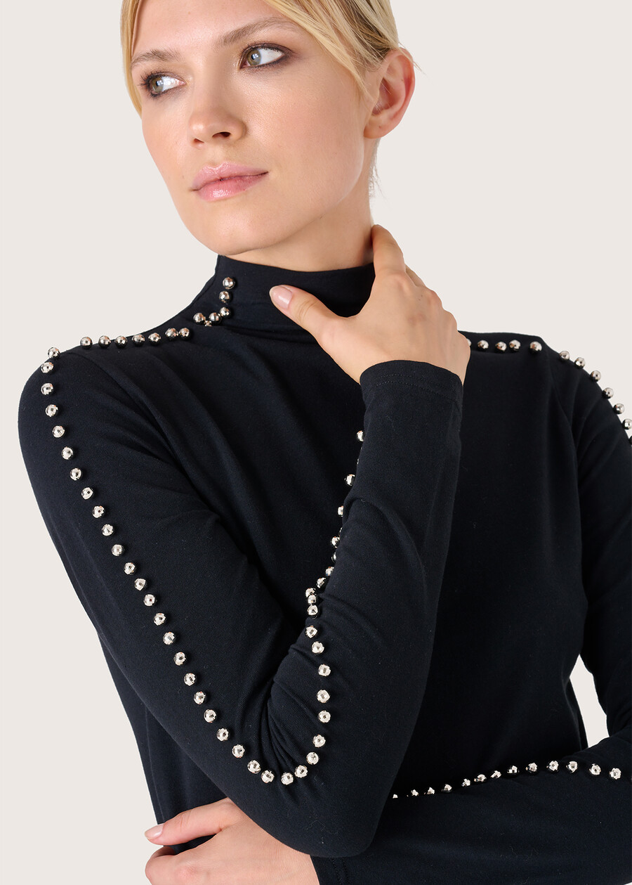 T-Shirt Sylvia in cotone NERO Donna , immagine n. 2