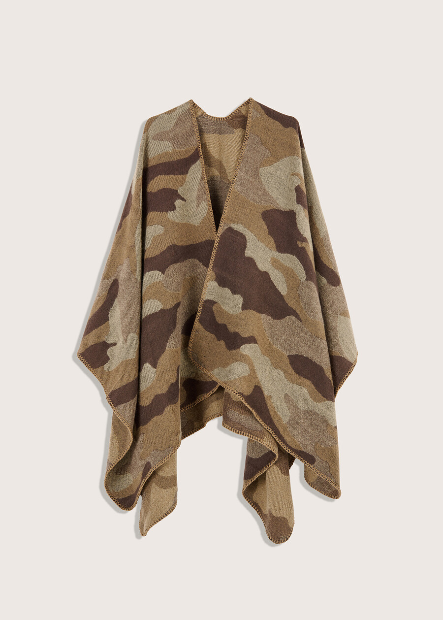Murvel cape with military pattern  Woman , image number 1