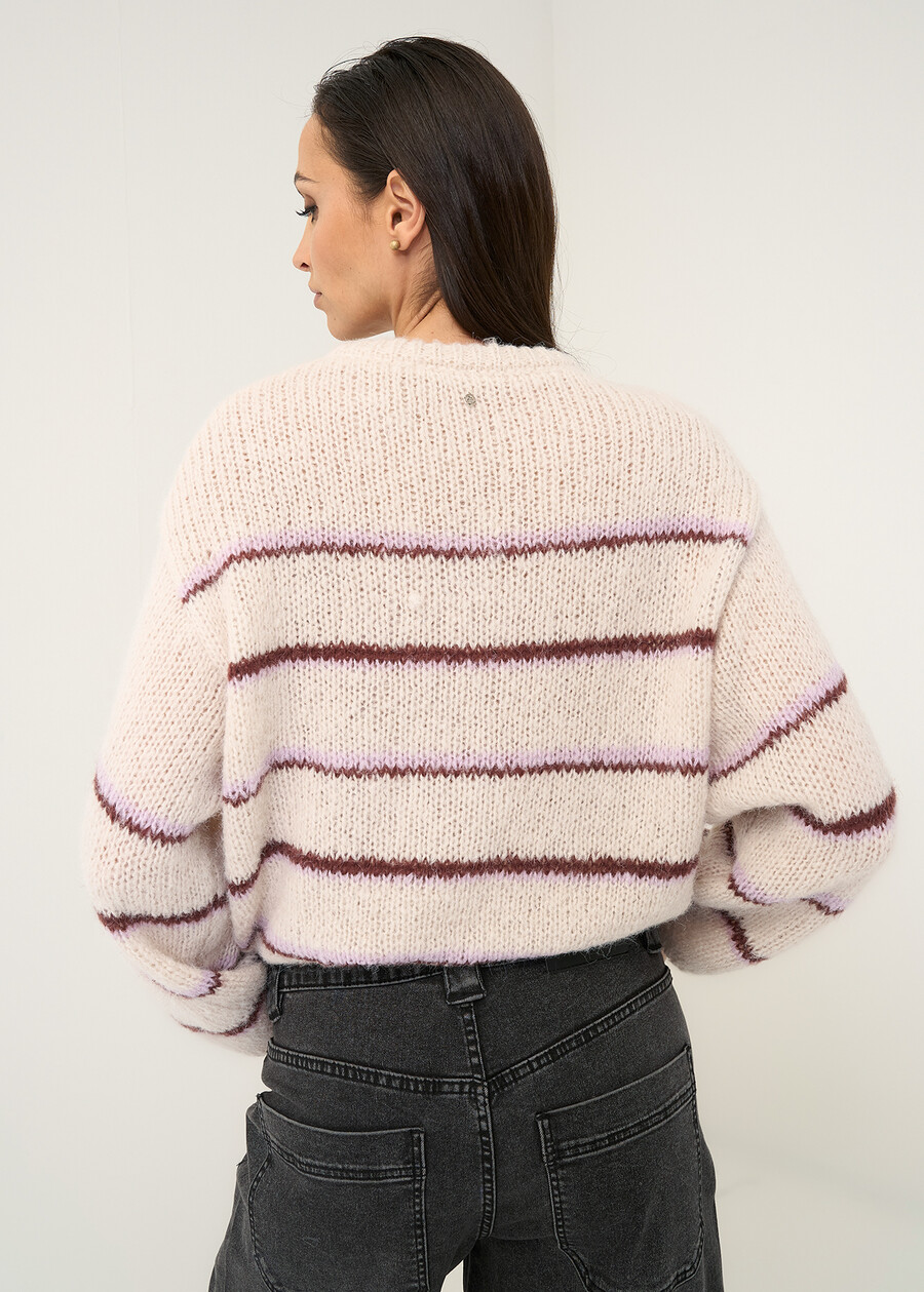 Maglia Maddy girocollo a righe ROSA Donna , immagine n. 3