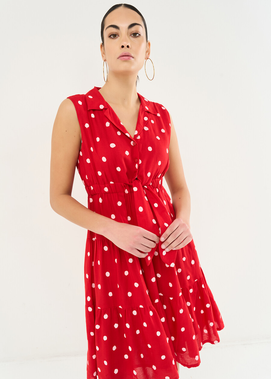 Abito corto Amior a pois ROSSO Donna , immagine n. 2