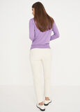 Pantalone Alicez in velluto di cotone BIANCO BURROBLUE OLTREMARE  Donna immagine n. 5