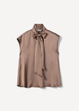 Blusa Cablo In Satin GRIGIO TORTORANERO BLACK Donna immagine n. 5