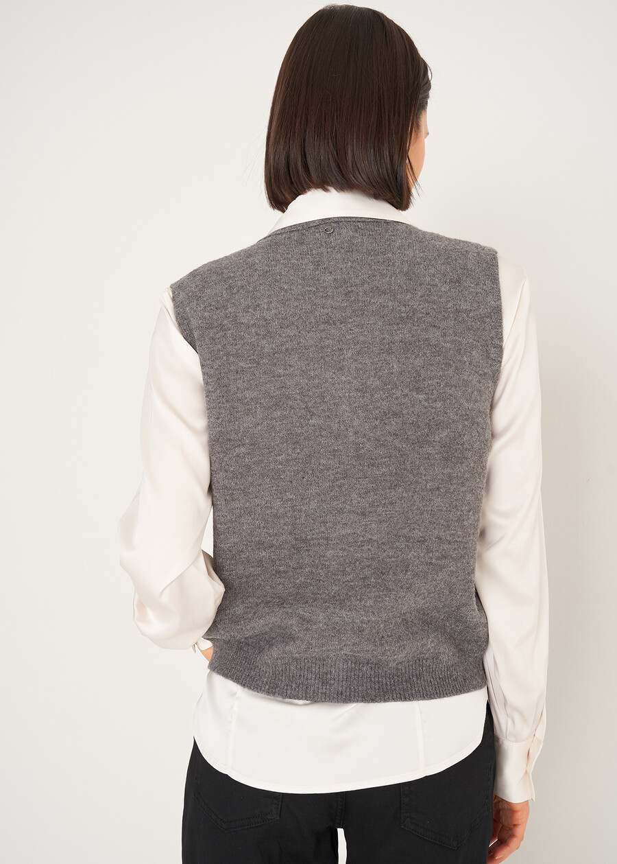 Gilet Gioel con paillettes GRIGIO MEDIUM GREYVIOLA VINACCIA Donna , immagine n. 3