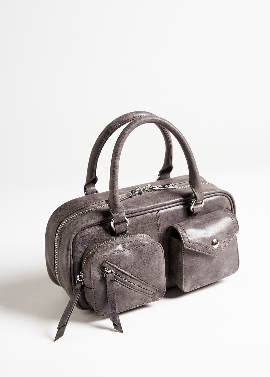 Bauletto Bayla effetto nabuk NERO BLACKGRIGIO CENERE Donna , immagine n. 1