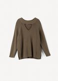Marcella round-neck sweater VERDE ALGAMARRONE TERRA Woman image number 6