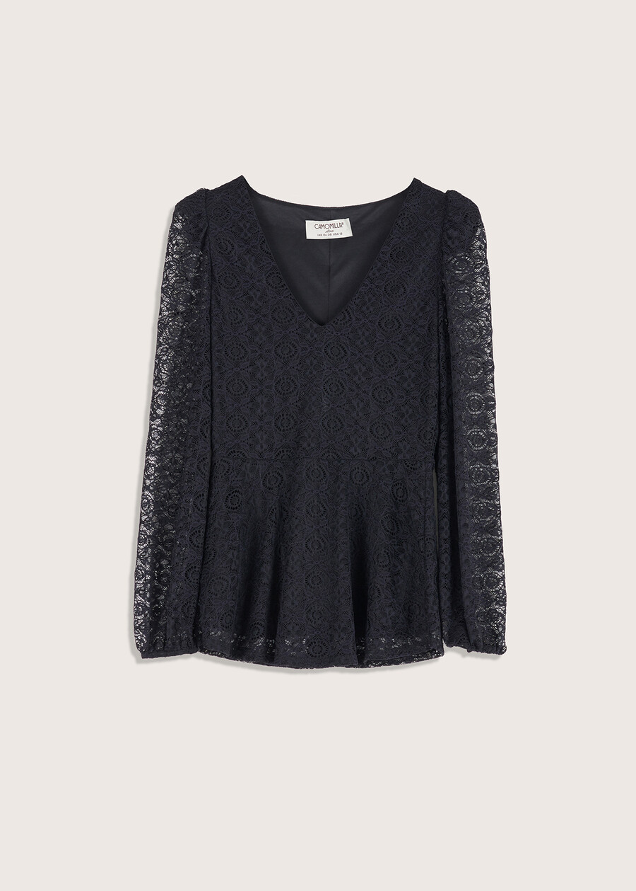 Sery lace jersey NERO Woman , image number 4