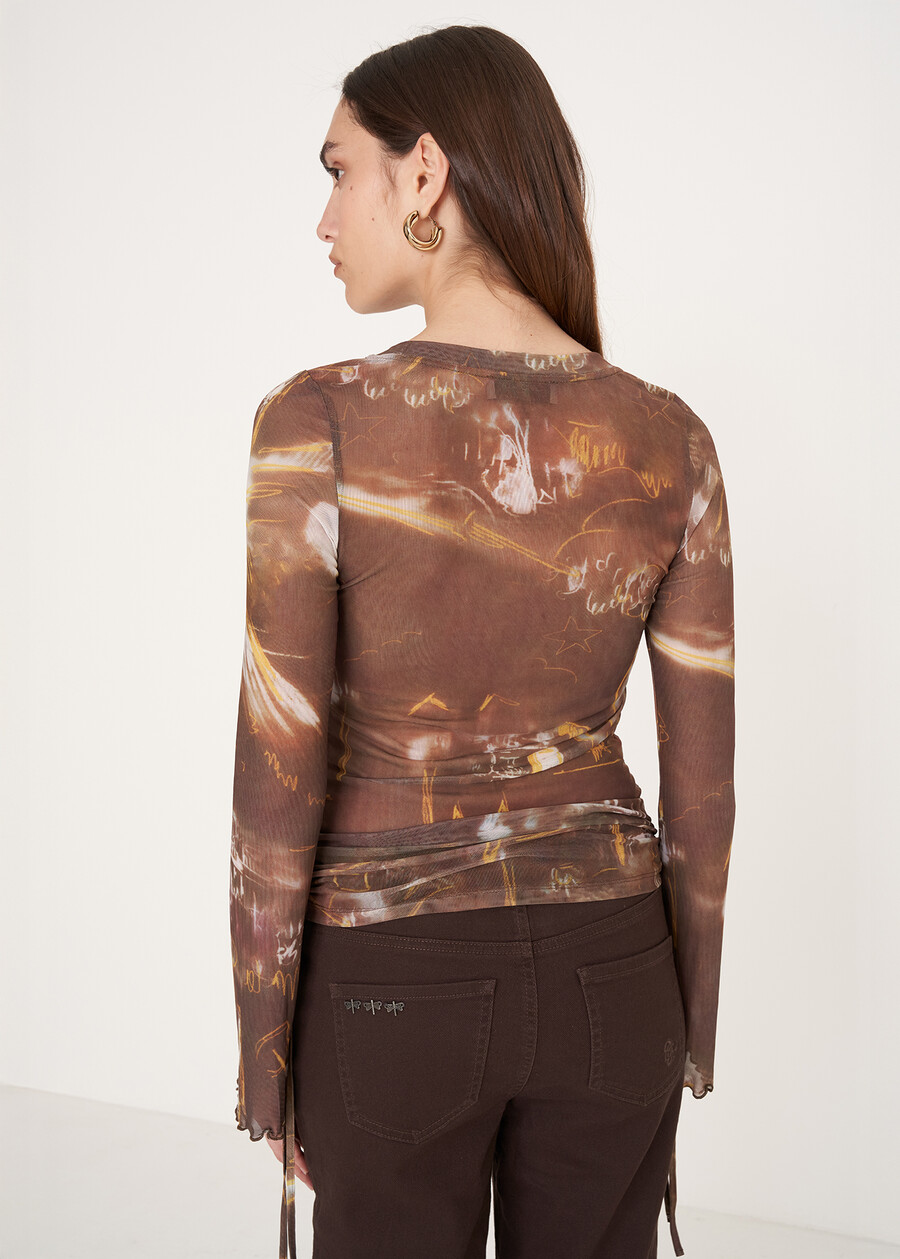 T-shirt Sabina fantasia MARRONE TERRA Donna , immagine n. 5