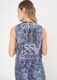 Top Ginnie in satin fantasia BLU Donna immagine n. 3