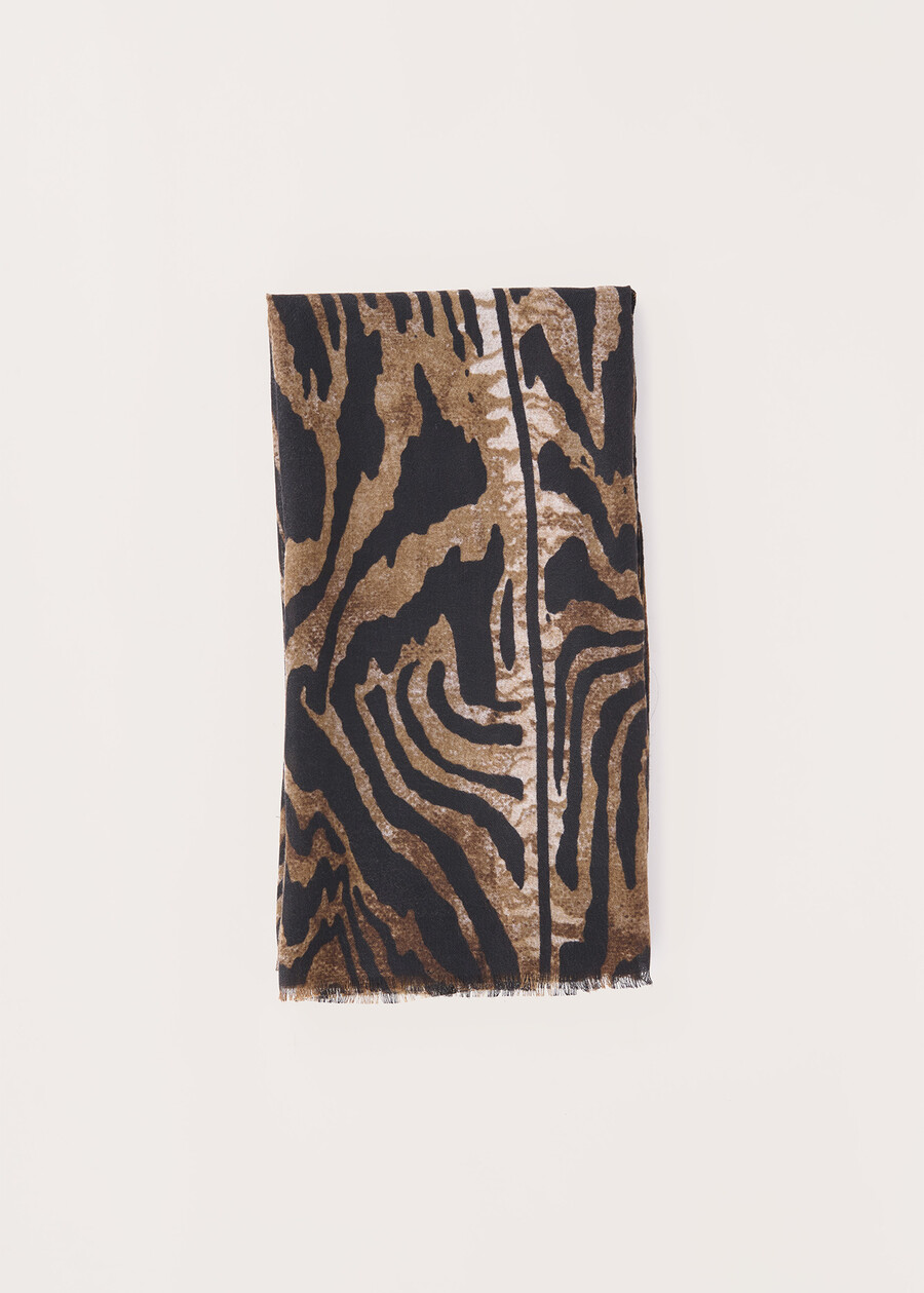Sely animalier pattern scarf, Woman  , image number 1