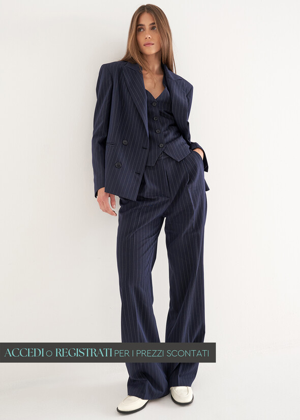 Pantalone Primo in poliviscosa BLU Donna null