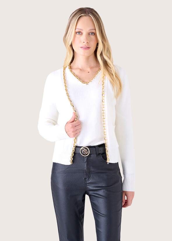 Crimea knitted cardigan BEIGE LATTE Woman null