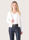 Crimea knitted cardigan BEIGE LATTE Woman image number 1