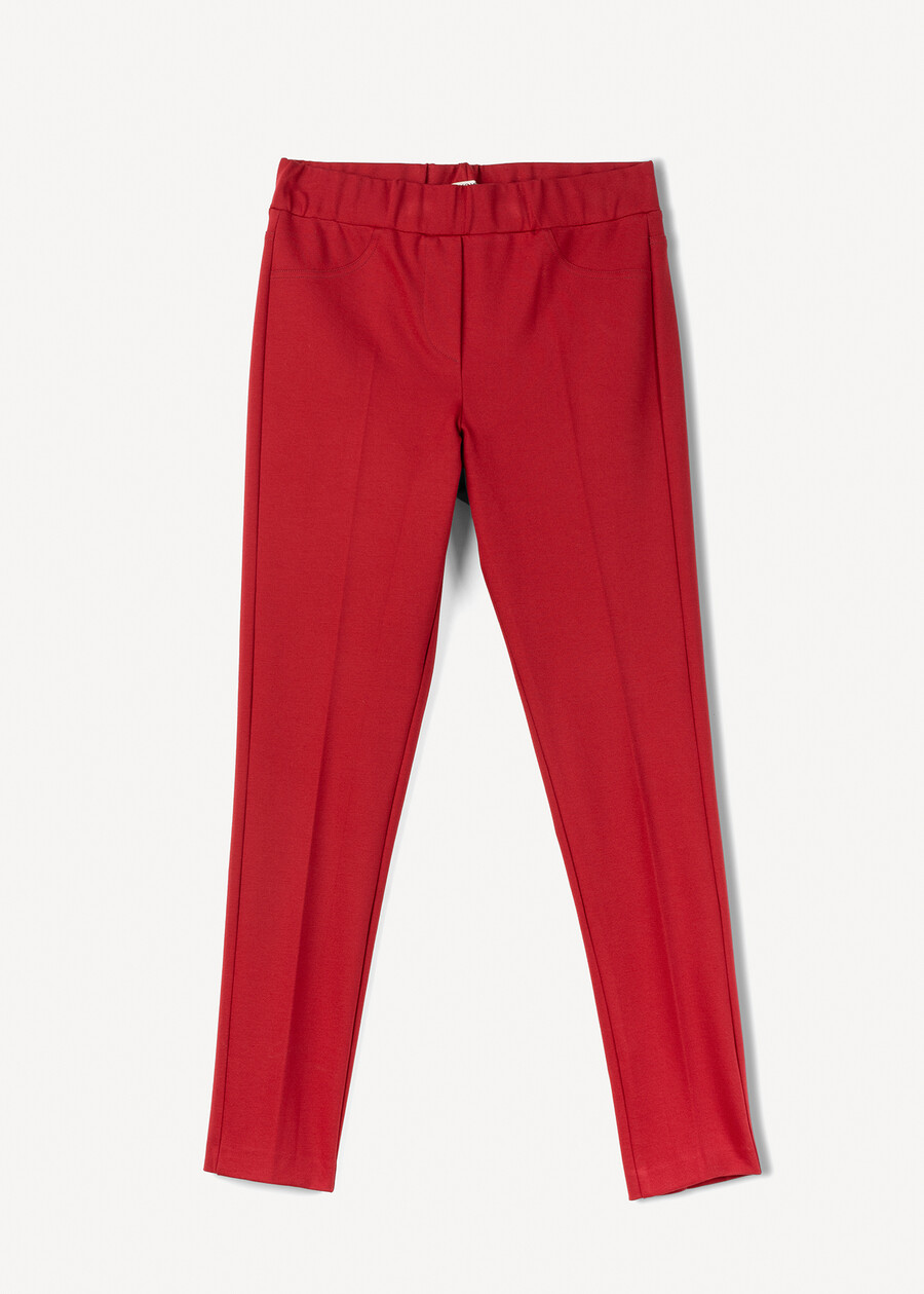 Kelly skinny Milano stitch trousers NERO BLACKROSSO Woman , image number 5
