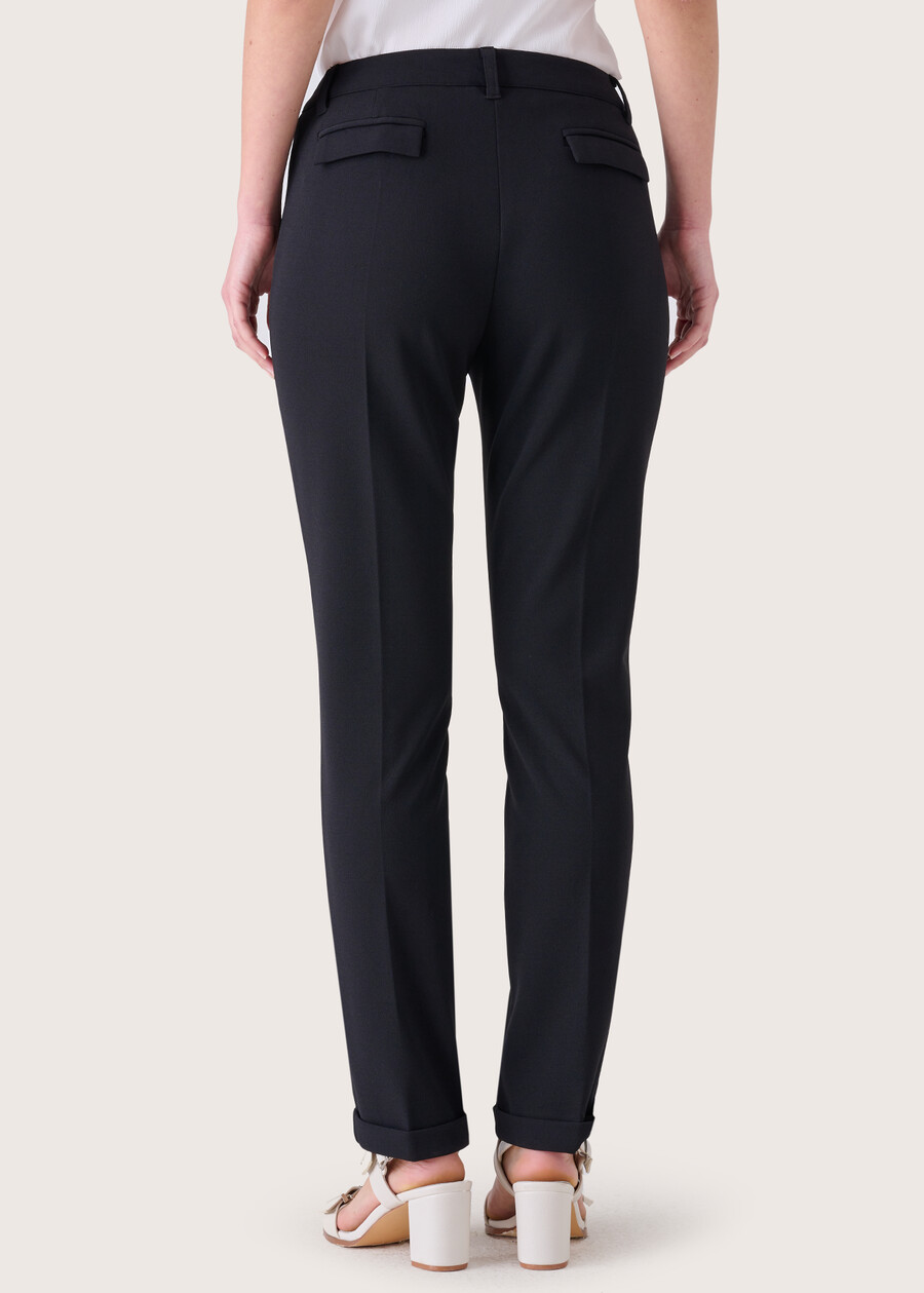 Pantalone Bellas in tessuto screp NEROBLUE OLTREMARE  Donna , immagine n. 3