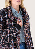 Cardigan Cardi in tessuto bouclé NERO BLACK Donna immagine n. 4