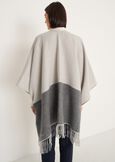 Mantella Maika bicolor con frange GRIGIO LIGHT GREY Donna immagine n. 4