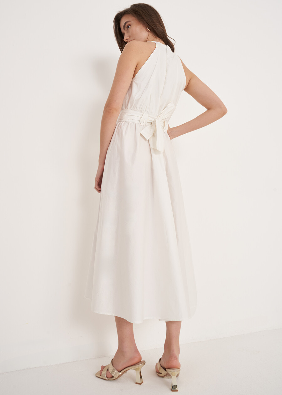 Allys Cotton-Blend Dress BIANCO WHITE Woman , image number 4
