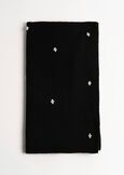 Sarym scarf with micro pearls NERO BLACKBEIGE LATTE Woman image number 3