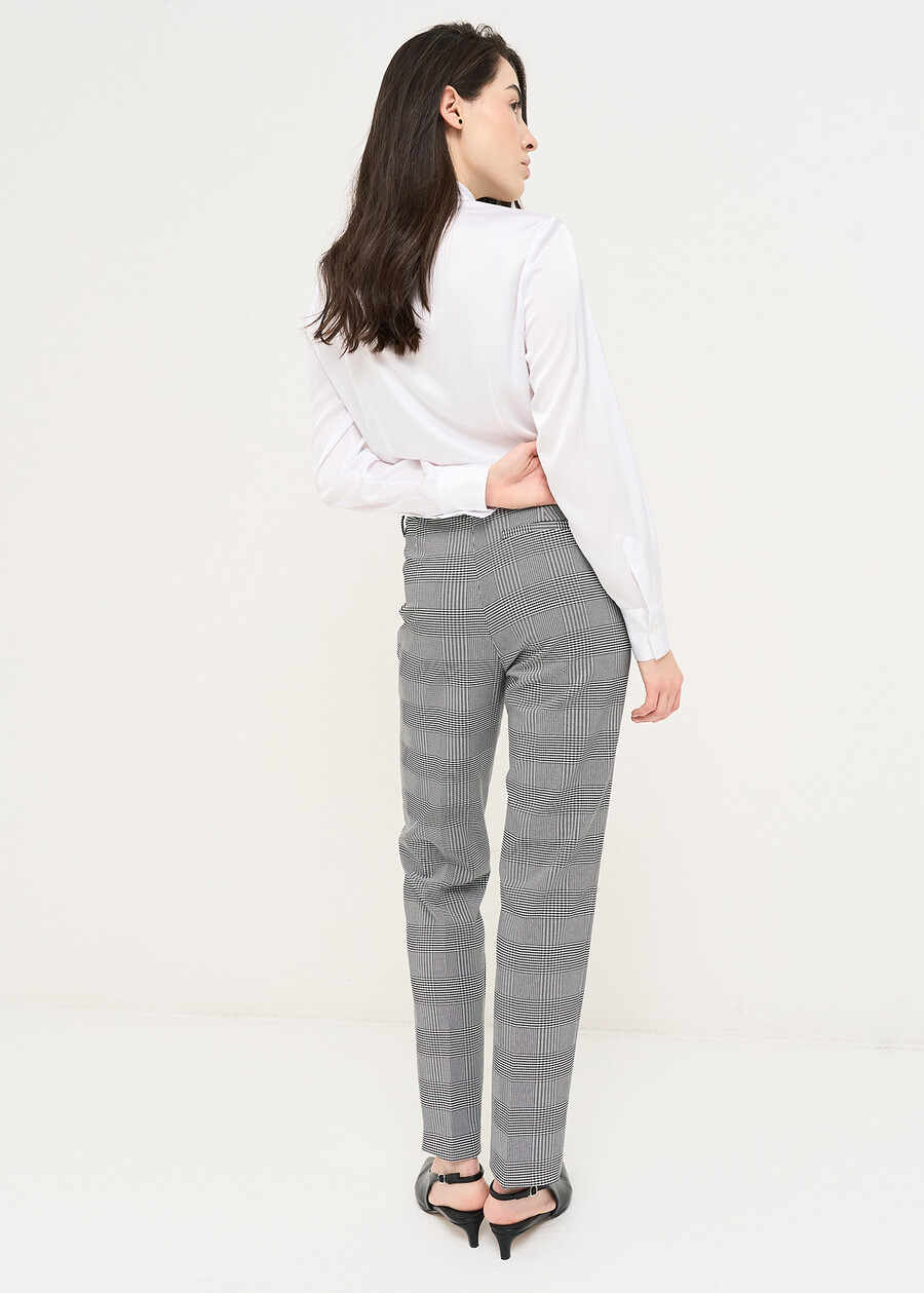 Alice micro check trousers NERO BLACK Woman , image number 6