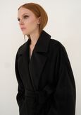 Cloud diagonal cloth wrap coat NERO Woman image number 3