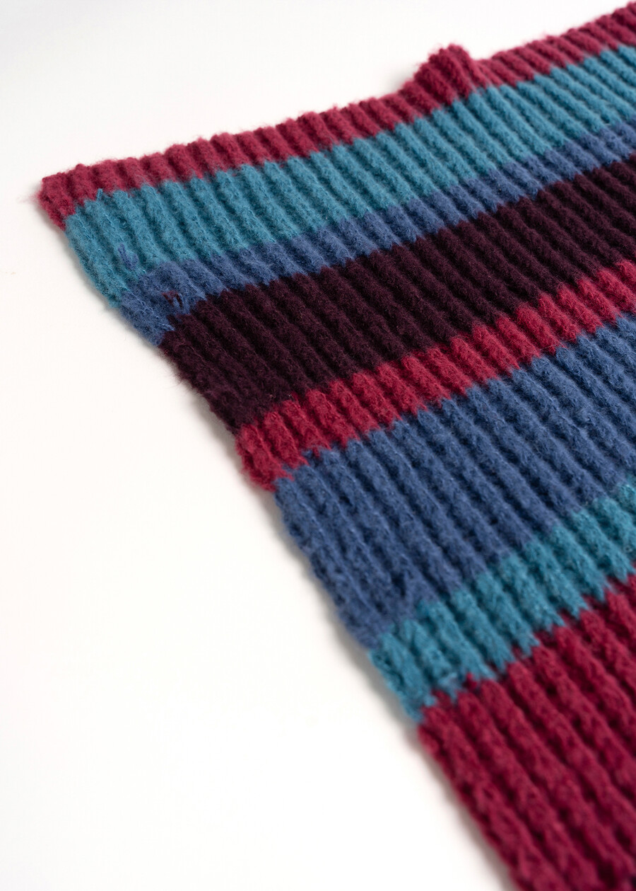 Sciarpa Saskia a righe colorate BLU AVION Donna , immagine n. 3