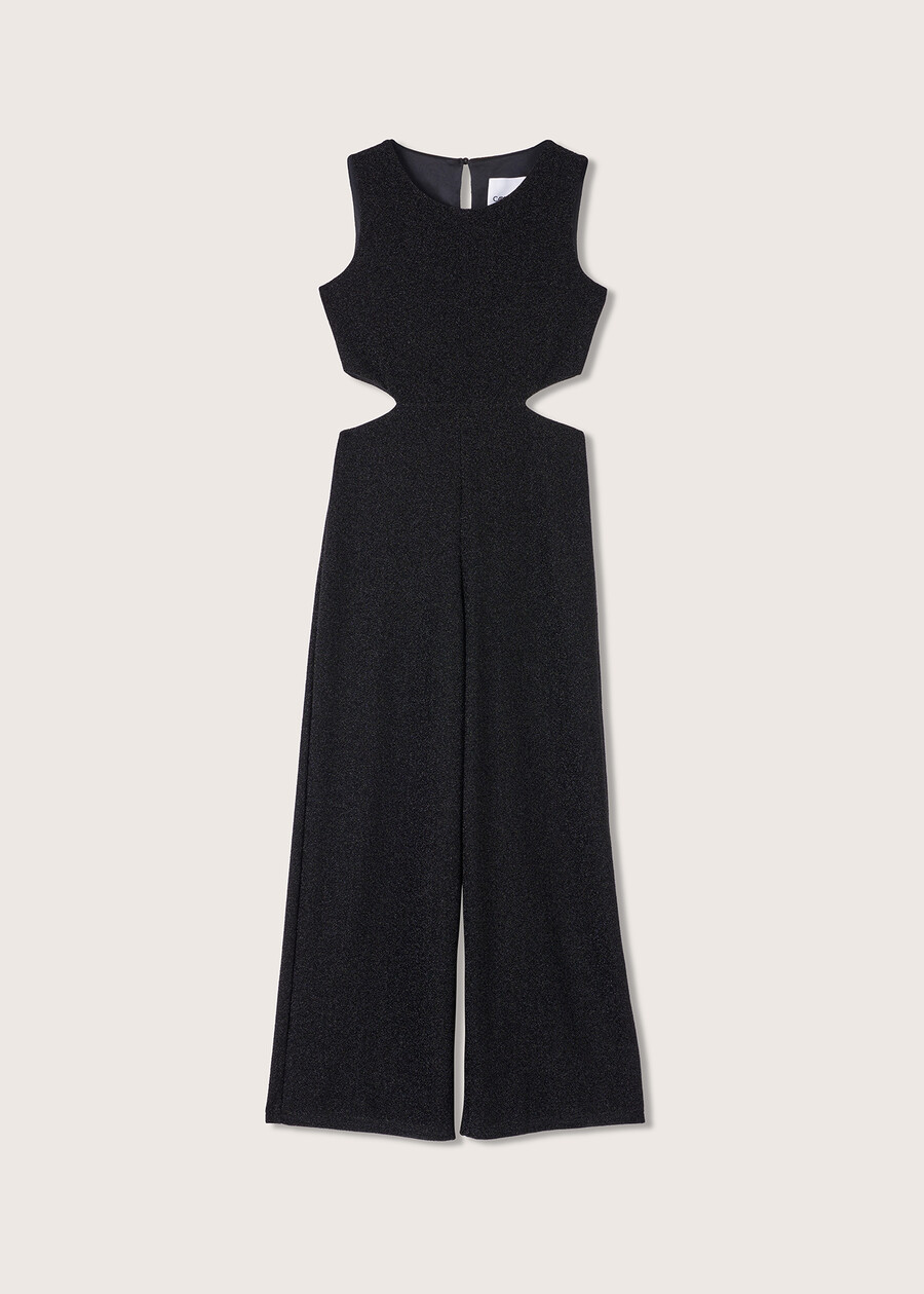 Tuta smanicata Taylor in lurex NERO BLACK Donna , immagine n. 5