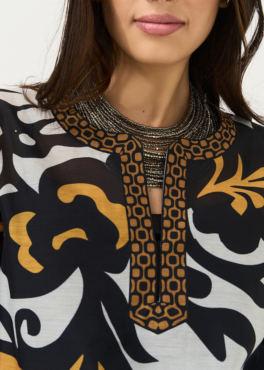 Blusa Kurta Breezy con stampa BIANCO WHITE Donna , immagine n. 2