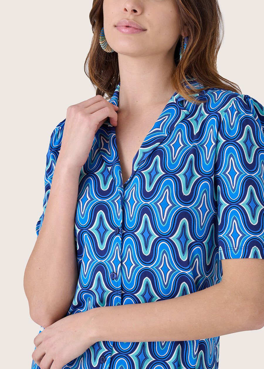 Siry viscose blouse BLU FRENCH Woman , image number 2