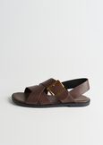 Siria genuine leather sandal MARRONE Woman image number 5