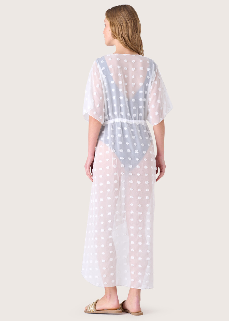 Clivia embroidered beachrobe BIANCO Woman , image number 3