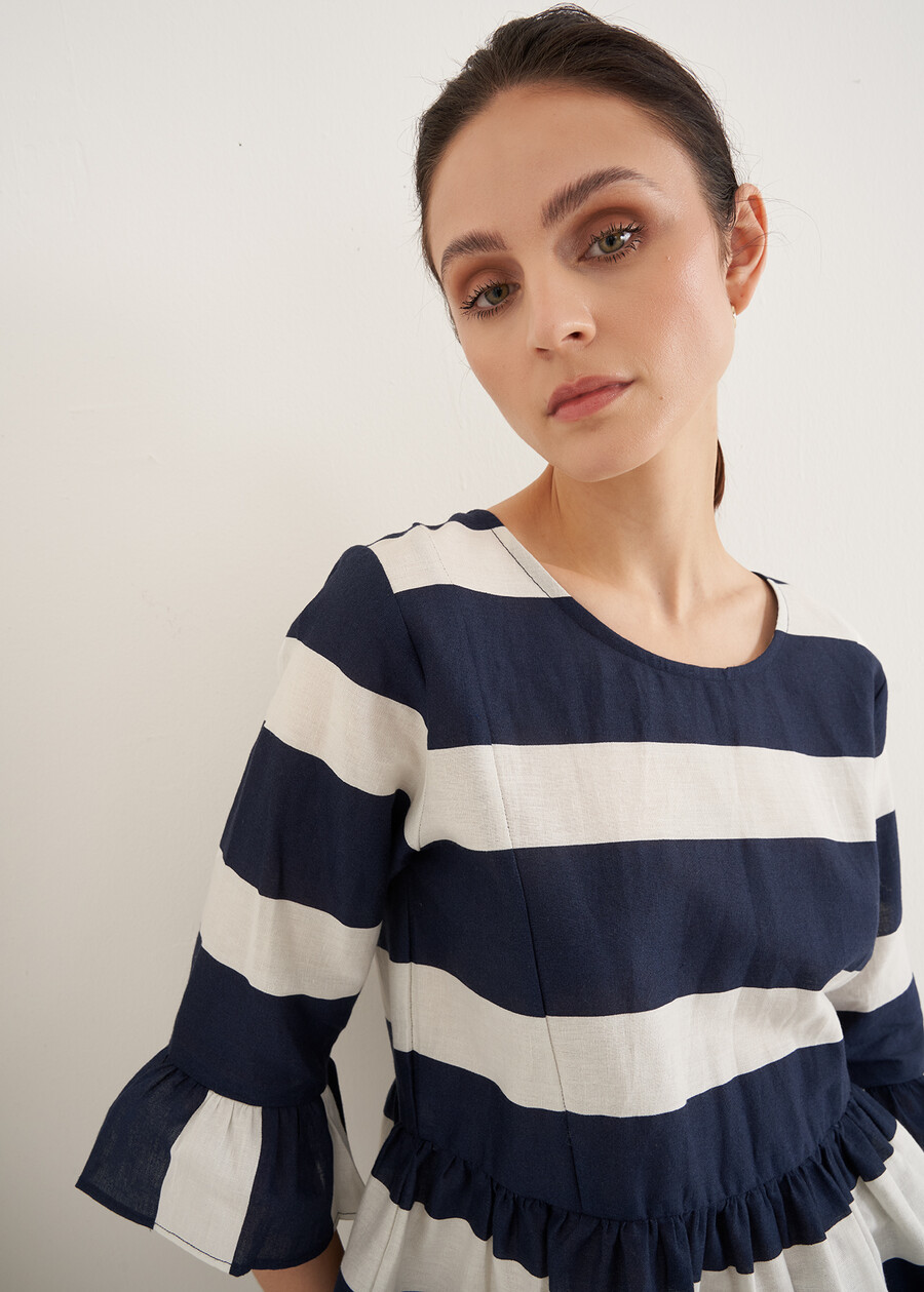 Blusa Bonni A Righe BLU NAVY Donna , immagine n. 2