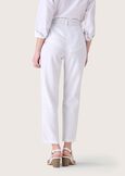 Pantalone Pompei in lino e cotone BIANCO WHITEBLUE OLTREMARE  Donna immagine n. 4