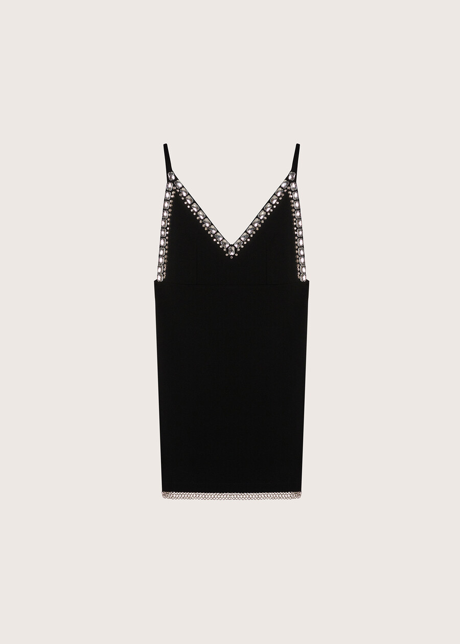 Aesse dress with crystals NERO BLACK Woman , image number 5
