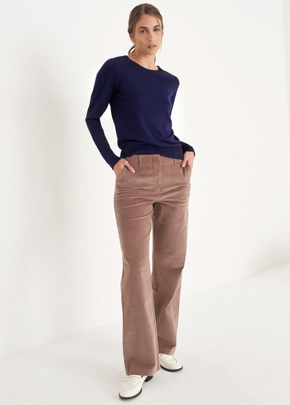 Giorgia cotton velvet trousers GRIGIO TORTORA Woman null