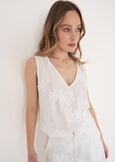 Tosca 100% Viscose Embroidered Top

 BIANCO WHITEROSSO BORDEAUX Woman image number 1