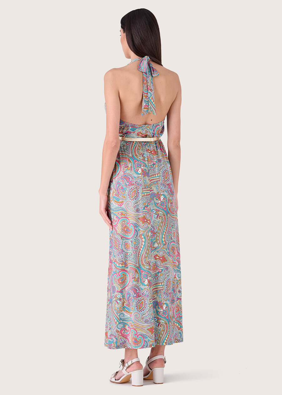 Alan patterned long dress BLU SURF Woman , image number 3