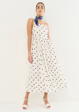 Arthur polka dot dress in linen blend BIANCO WHITE Woman image number 1