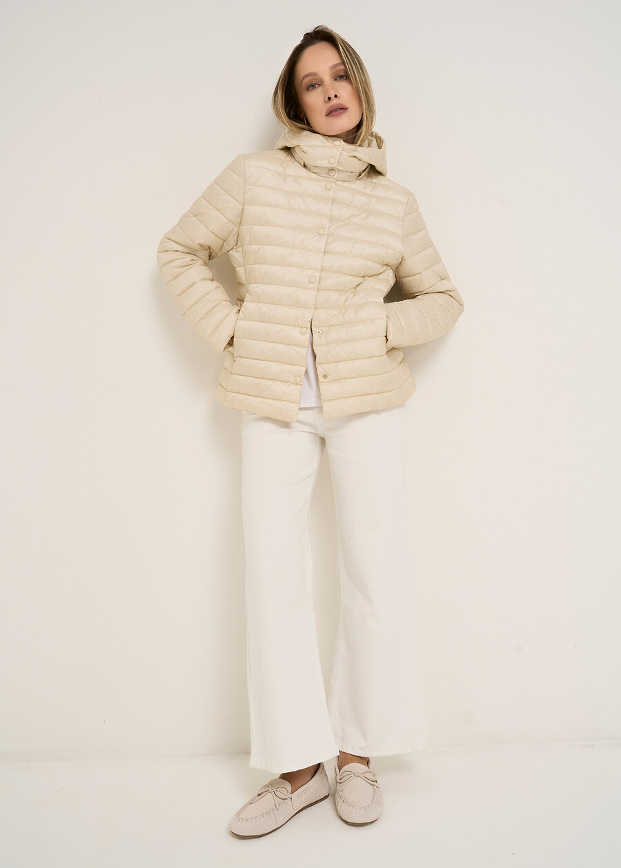 Patrik 100g lightweight down jacket with removable BIANCO WHITEROSABLU Woman , image number 5