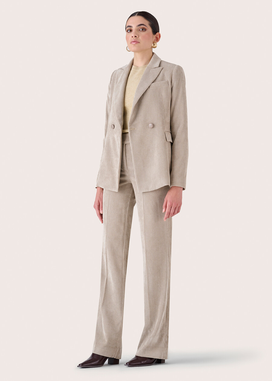 Guenda giacca in velluto ROSSO BORDEAUXBEIGE GREIGEBLUE OLTREMARE Donna , immagine n. 5