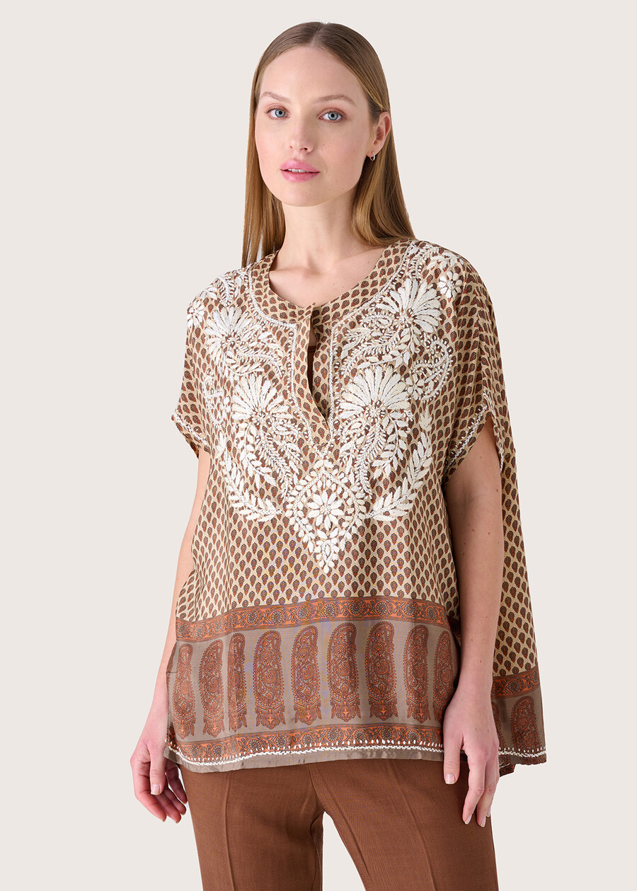 Blusa Cristie a fantasia MARRONE AMBER Donna , immagine n. 1