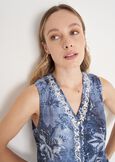 Top Ginnie in satin fantasia BLU Donna immagine n. 2