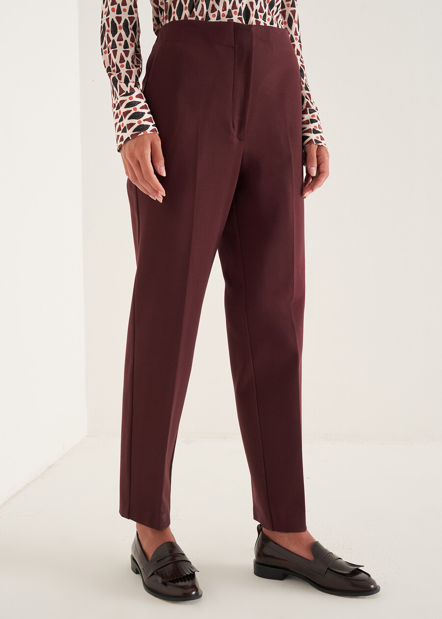 Piky Milano stitch trousers BLUROSSO CHIANTI Woman , image number 2