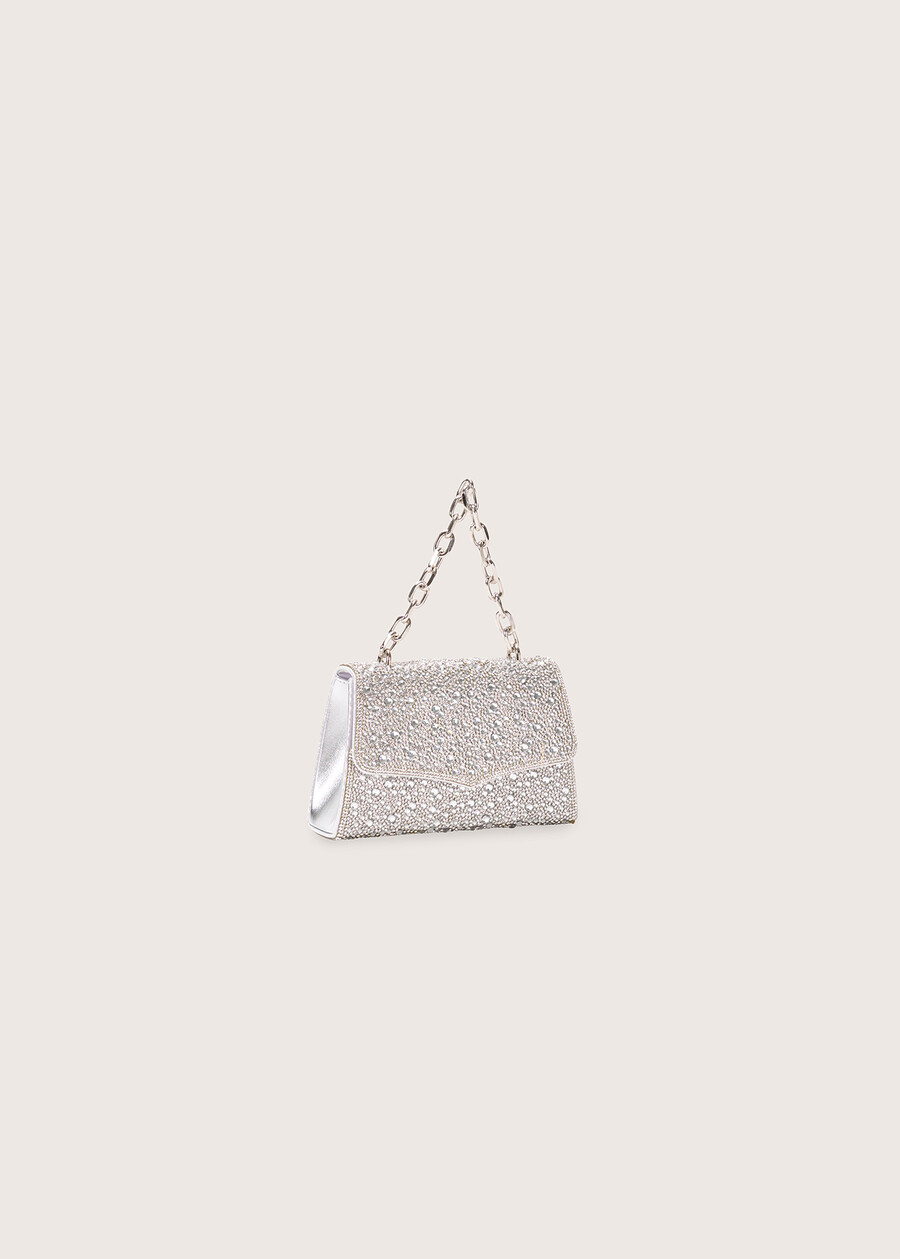 Brilla micro-strass clutch bag SILVER Woman , image number 2