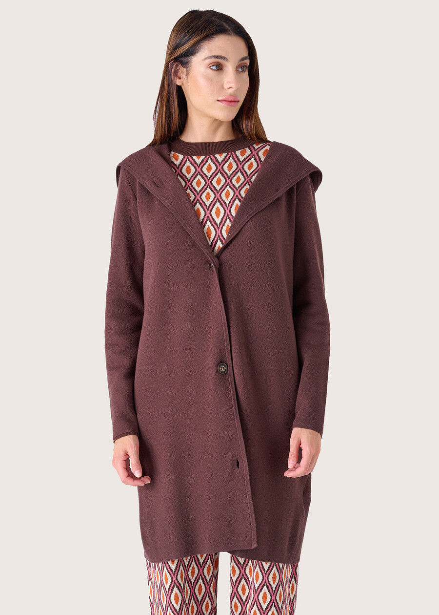 Cardigan Cecil in maglia MARRONE CASTAGNA Donna , immagine n. 1