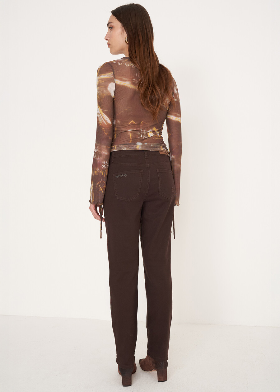 Jeans KateJ cinque tasche MARRONE CAFFE Donna , immagine n. 4