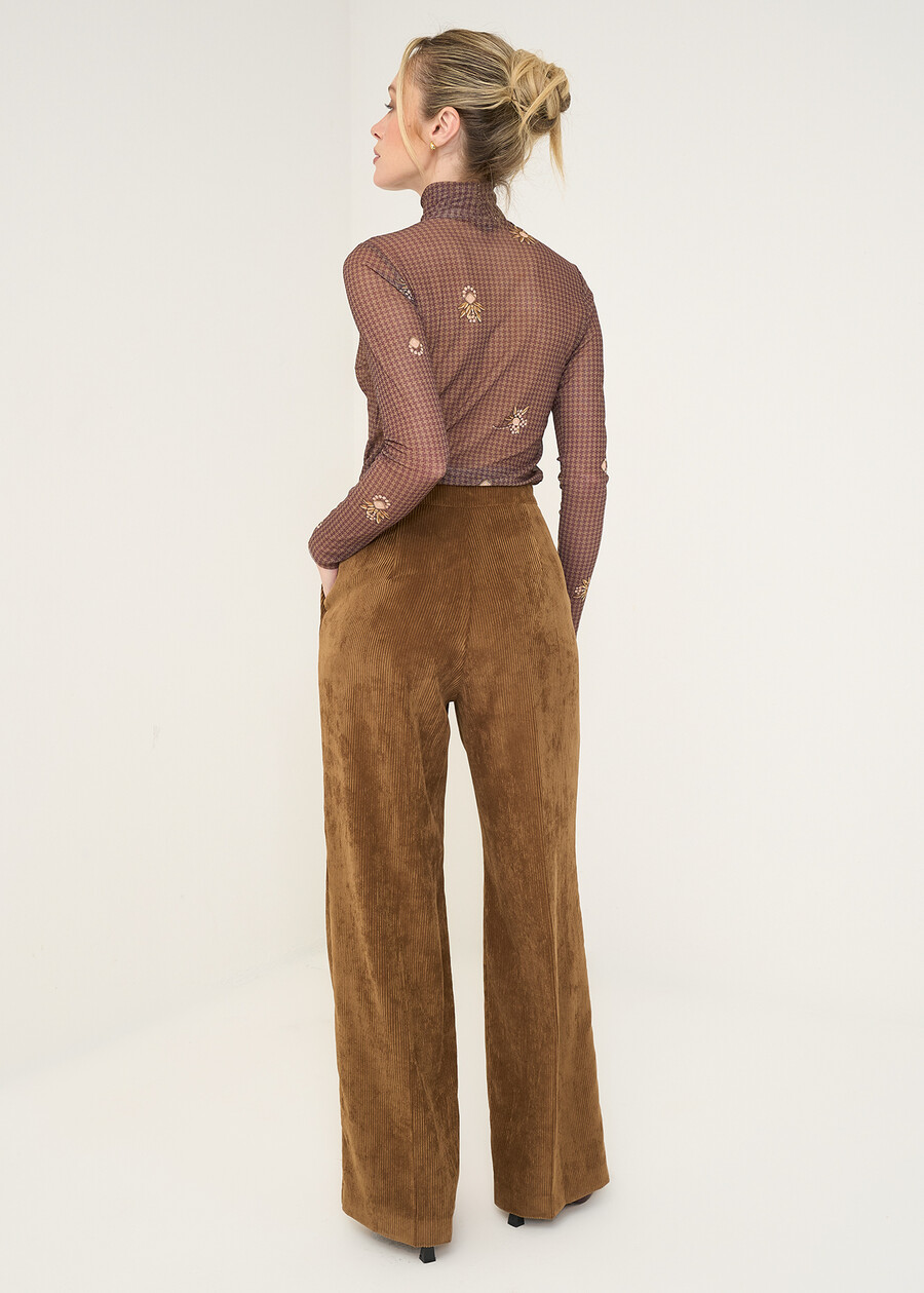 Pantaloni Paliky a coste ampi MARRONE Donna , immagine n. 4