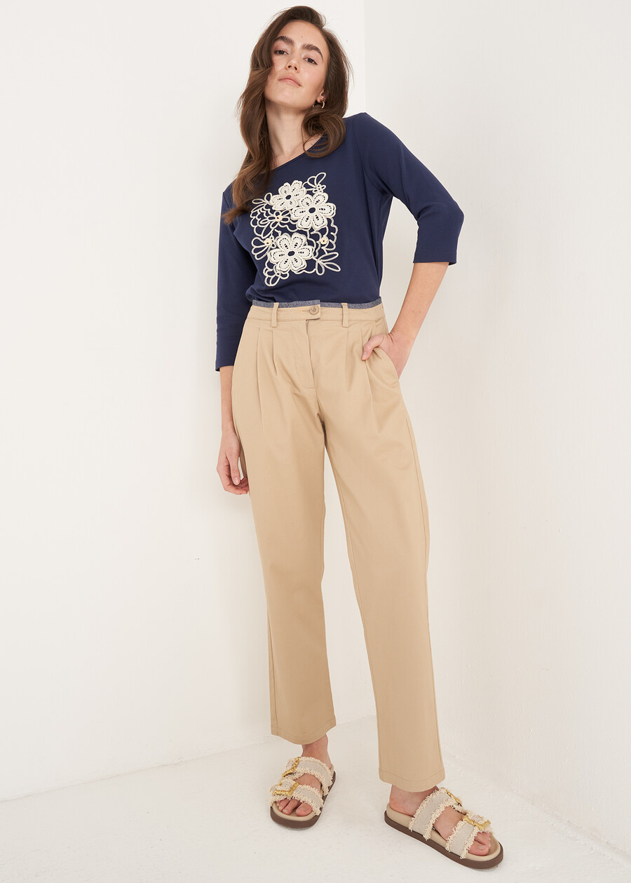 T-shirt Stezy con ricamo BLU Donna , immagine n. 4