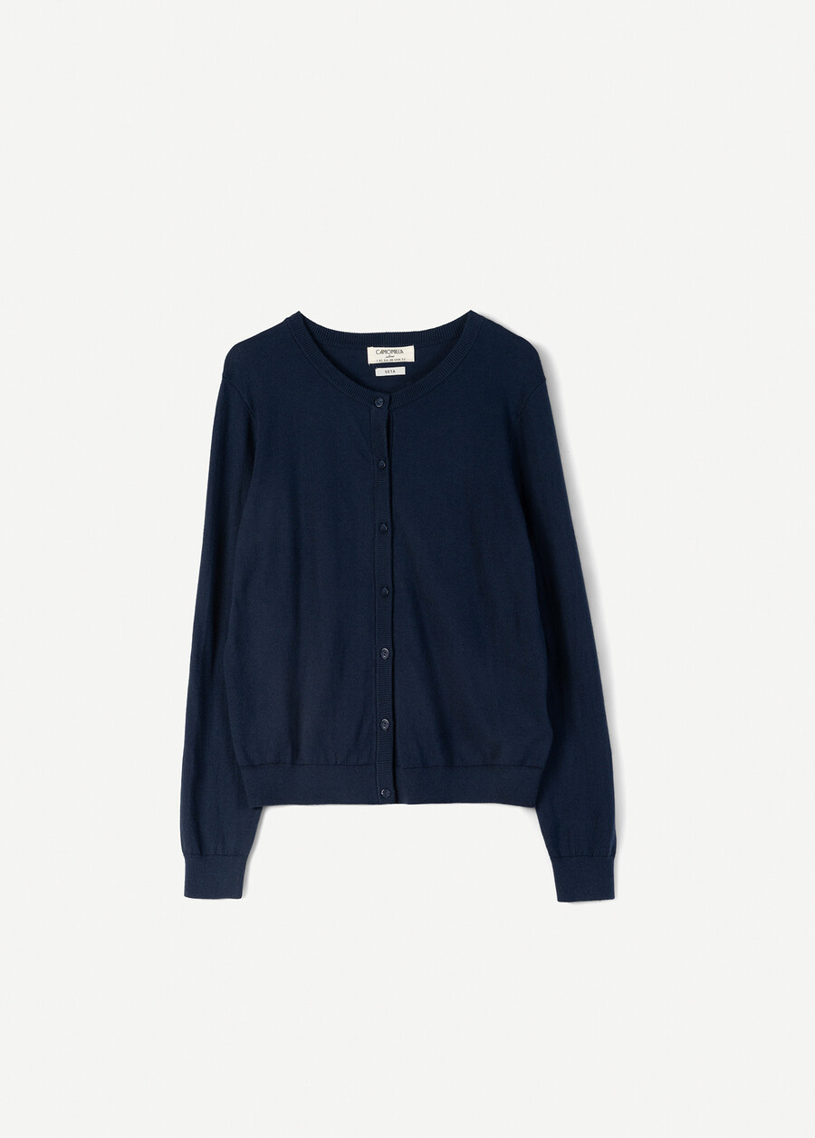 Cardigan Cassel in cotone e seta BLUBIANCO BURRO Donna , immagine n. 4