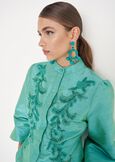 Clouds poly shantung shirt BLUE TURCHESE Woman image number 2
